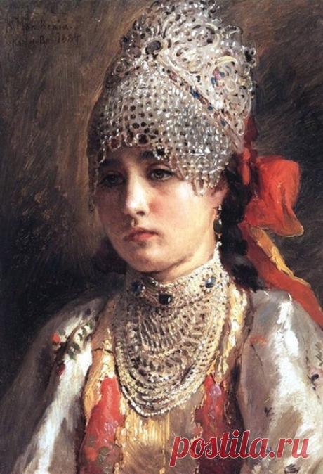 Ах, боярыня, красотою лепа, червлена губами, бровьми союзна... Чего еще не достает русской красавице? Перстней, ожерелий, браслетов? Всякие украшения нашивали русские женщины от крестьянки до царицы, украшая и без того прекрасный облик свой сережками, колечками, монистами и ожерельями. Но более других украшений с образом русской красавицы ассоциируются традиционные головные уборы. Носили их не просто так, да и не только по праздникам. Каждому убору было свое время и свое м...
