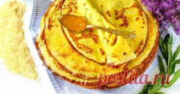 Блины из кукурузной муки Ингредиенты:Кукурузная мука – 375 грПшеничная мука - 125Минеральная вода с газом – 250 млМолоко – 250 млЯйца – 2 штКукурузное масло – 2 ст.л.Соль – ½ ч.л.Сахар – 1 ст.л.Приготовление:&nbsp;Соединить кукурузную и пшеничную муку, просеять через сито и всыпать в емкость с молоком.Добавить...