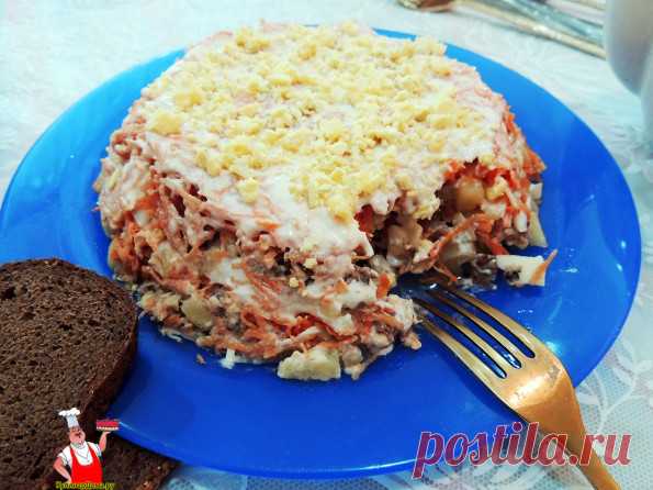 Простой рыбный салат.