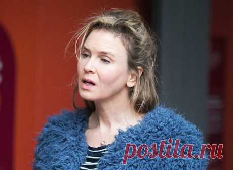 Беременная Рене Зеллвегер на съемках новой «Бриджит Джонс»