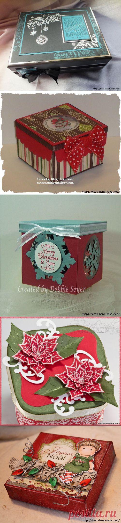 Новогодние скрап-коробочки и шкатулки. Идеи, мастер-классы.