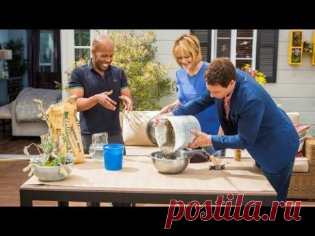 Home &amp; Family - How to Make DIY Concrete Bowl Planters