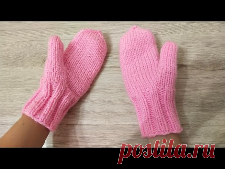 Детские варежки спицами ✨ легко и быстро