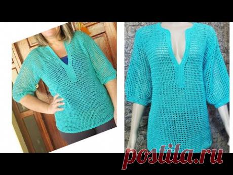 BATA DE CROCHE JUSSARA PONTO FILÉ TAMANHO G COM EXPLICAÇÕES PARA TODOS OS TAMANHOS, NIVEL INICIANTE