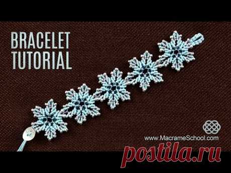 Frozen Flower Bracelet Tutorial by Macrame School