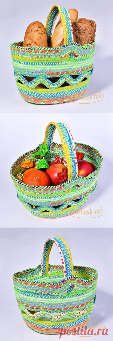 large Easter Basket Hand Great for kids by QuiltHandicrafts