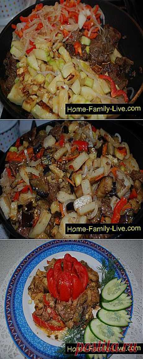 Кулинарные рецепты Мясо с овощами - пошаговый фоторецепт - овощное рагу с мясом