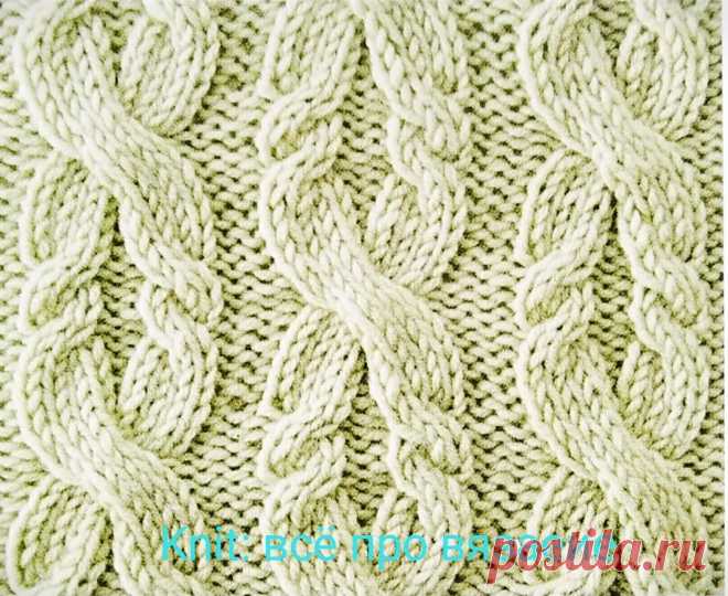 Подборка узоров из кос и переплетений. Схемы. | Knit: всё про вязание | Дзен