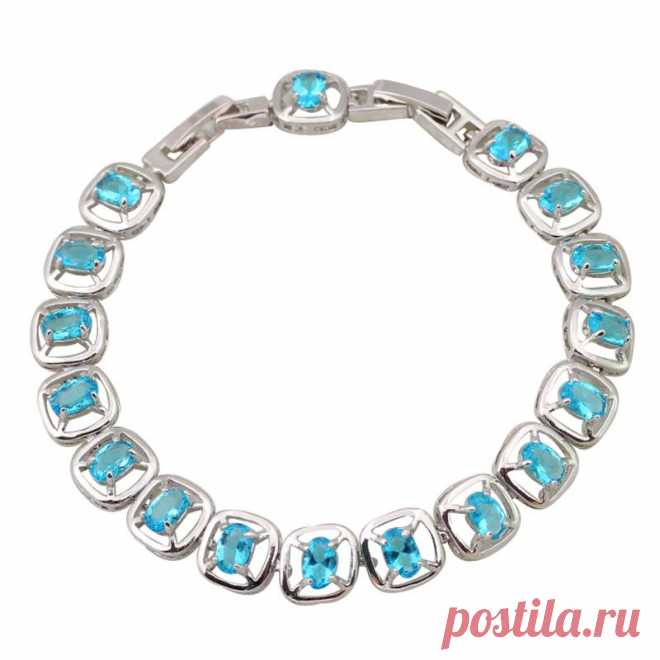 bracelet turkey Picture - More Detailed Picture about Pleasant 2015 New Gorgeous Women's charm Bracelets & bangles Oval sapphire jewelry Sky Blue Topaz Silver Bracelet B382 Picture in Chain & Link Bracelets from Dana Jewelry Co., Ltd. | Aliexpress.com | Alibaba Group