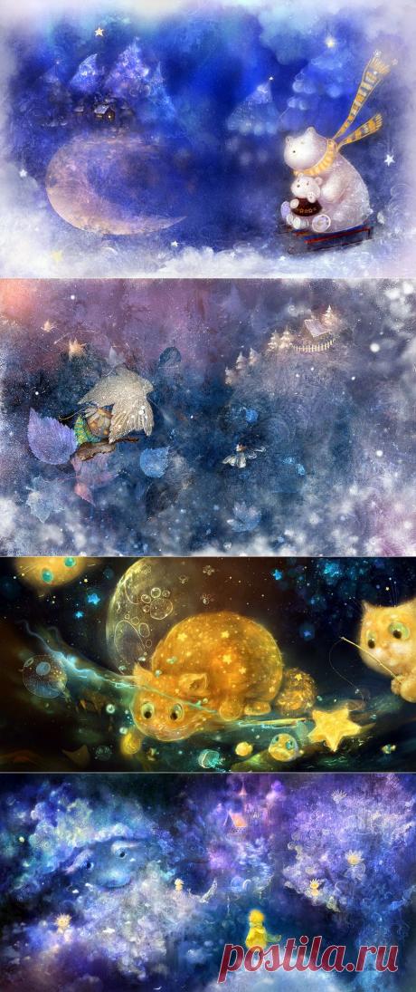 Иллюстрации Полины Яковлевой. Растровая (цифровая) графика.