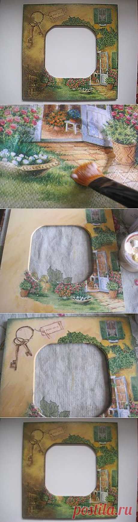 Декупаж рамочки, мк..