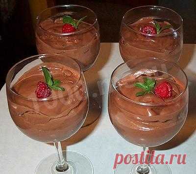 Шоколадно-апельсиновый мусс из темного шоколада