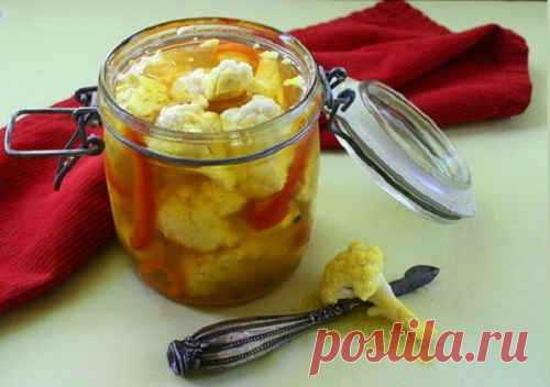 Маринованная цветная капуста быстрого приготовления