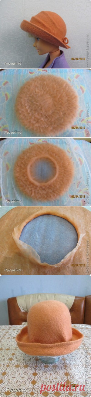 Валяная шляпка для куклы