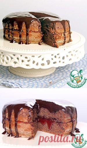 Шоколадный пирог с джемом - кулинарный рецепт