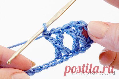 Что такое скрещенные столбики крючком и как их вязать.