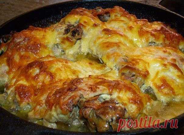 Курочка с чесноком и сыром