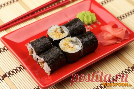 Унаги маки | Рецепт унаги маки с фото | Рецепт роллов с угрем | Хосомаки на Webspoon.ru