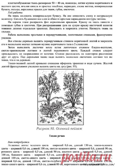 "Цветы и деревья вышитые лентами". Книга по вышивке.