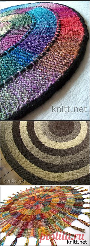 Коврик связанный по кругу | knitt.net | Все о вязании