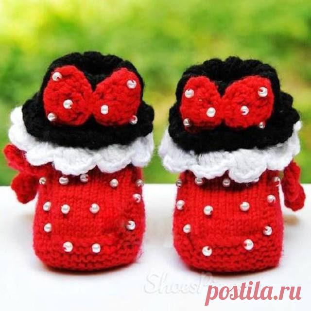 Красивые пинетки для малышей. Вязаные пинетки идеи | 3vision - Fashion blog