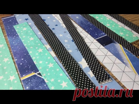 Из полос ткани можно сшить шикарное полотно. Лоскутное шитье. Обзор заказа из Арт Ткани