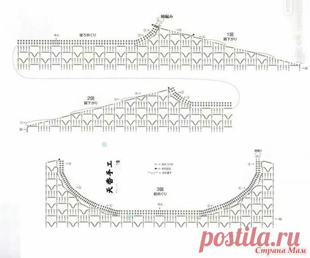 Розовая кофточка с отложным воротничком. - Все в ажуре... (вязание крючком) - Страна Мам