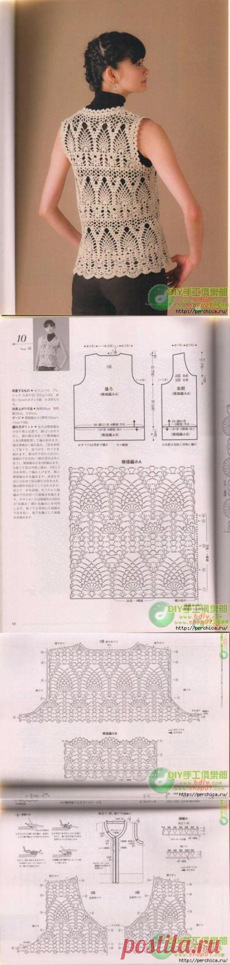 Ажурная кофточка.