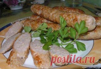 Домашние куриные колбаски