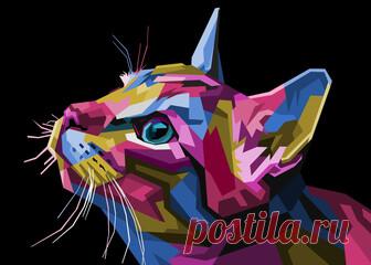 Готовые фотографии, изображения, не требующие уплаты роялти, векторные изображения и видеоролики (Поп-арт кошки)