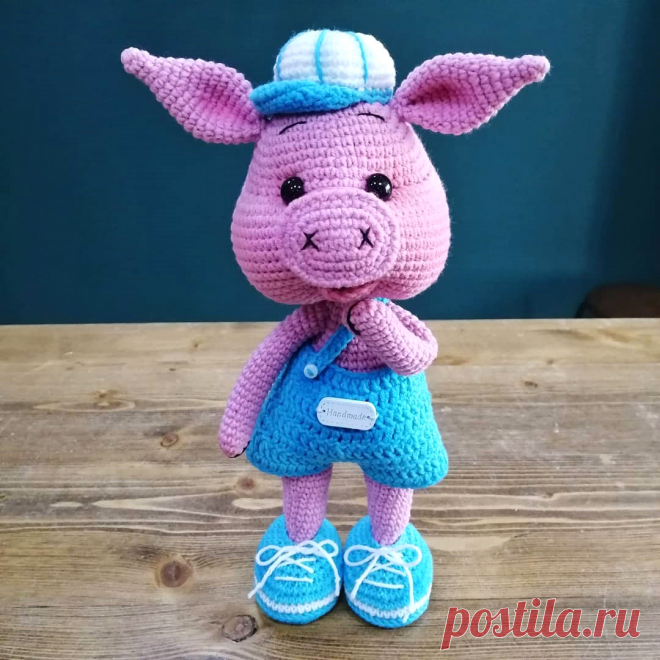 PDF Хрюша крючком. FREE crochet pattern; Аmigurumi animal patterns. Амигуруми схемы и описания на русском. Вязаные игрушки и поделки своими руками #amimore - свинка, поросёнок, свинья, поросенок.