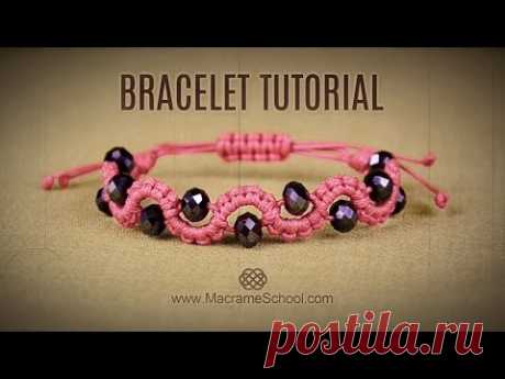 DIY Easy Wave Bracelet with Beads | Macrame School