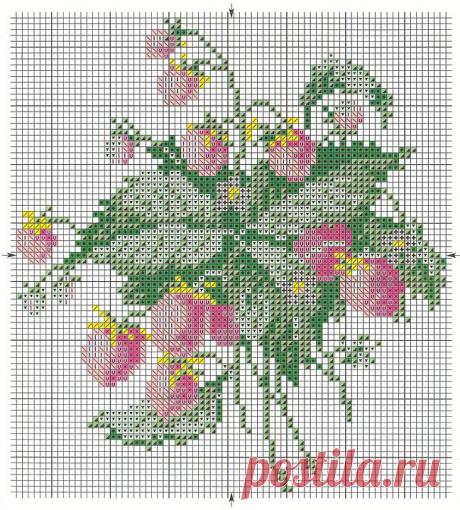 Земляника (вышивка)