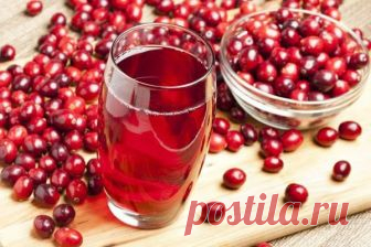 Поднимаем иммунитет клюквенным морсом с мёдом и свежим соком Отличный рецепт!