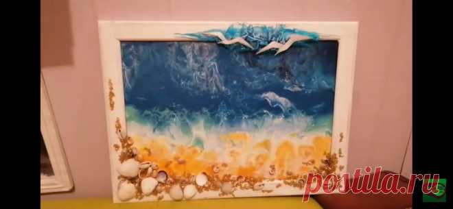 DIY Рукоделие мастер-класс декор рамки ракушками))) из бросового материала