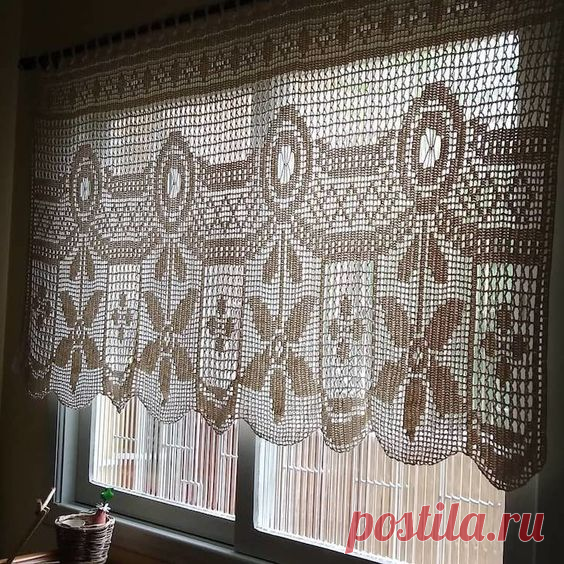 Шторы связаные из отдельных мотитов крючком! А Вы бы так оформили свои окна? Примеры и схемы для вязания! | Юлия Жданова | Яндекс Дзен