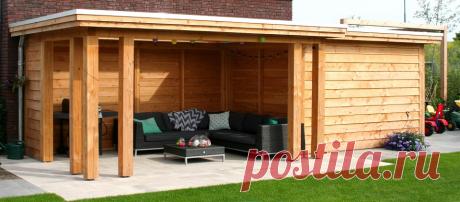 Садовый домик с крышей крыльца - www.SuperVeranda.nl