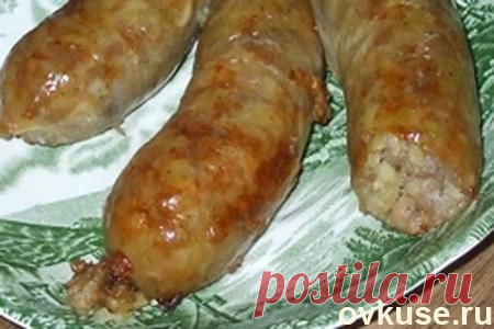 Домашние колбаски из свиного подчревка - Простые рецепты Овкусе.ру