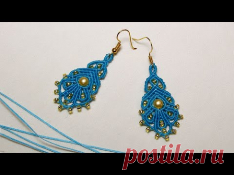 СЕРЬГИ МАКРАМЕ. MACRAME EARRINGS.