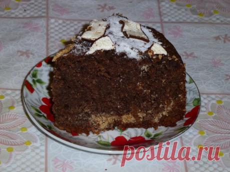 Шоколадный манник с халвой