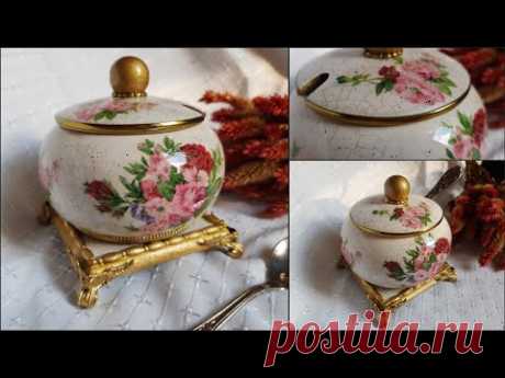 Porcelain imitation ❤🎨❤Decoupage tutorial