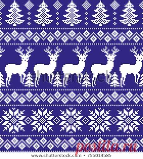 New Years Christmas Pattern Pixel Stock-Vektorgrafik (Lizenzfrei) 755014585 – Shutterstock