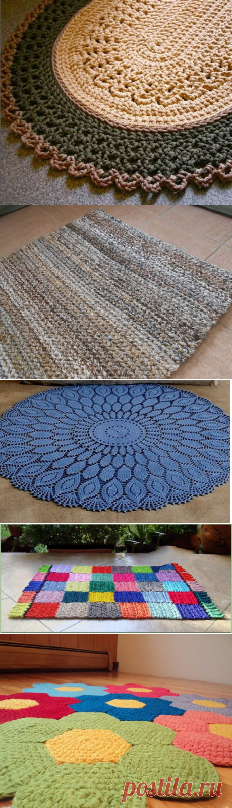 Очень большая подборка ковриков крючком — HandMade