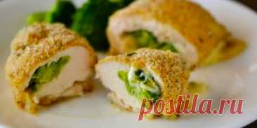 КУРИНЫЕ РУЛЕТЫ С БРОККОЛИ И СЫРОМ