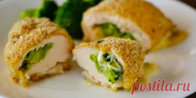 КУРИНЫЕ РУЛЕТЫ С БРОККОЛИ И СЫРОМ