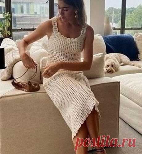 Сарафан и платье для летнего отдыха, вяжем крючком