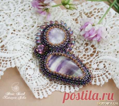 Купить Брошь с флюоритами в Украине