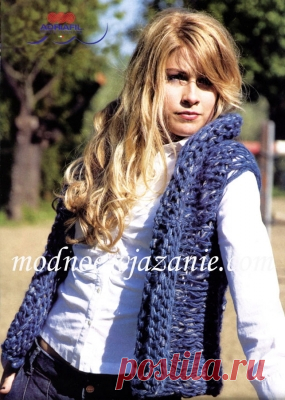 Жилет с фантазийным узором