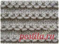Тёплый узор спицами