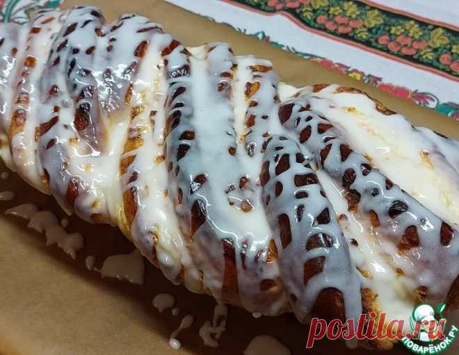 Булка с творогом и лимонной глазурью – кулинарный рецепт
